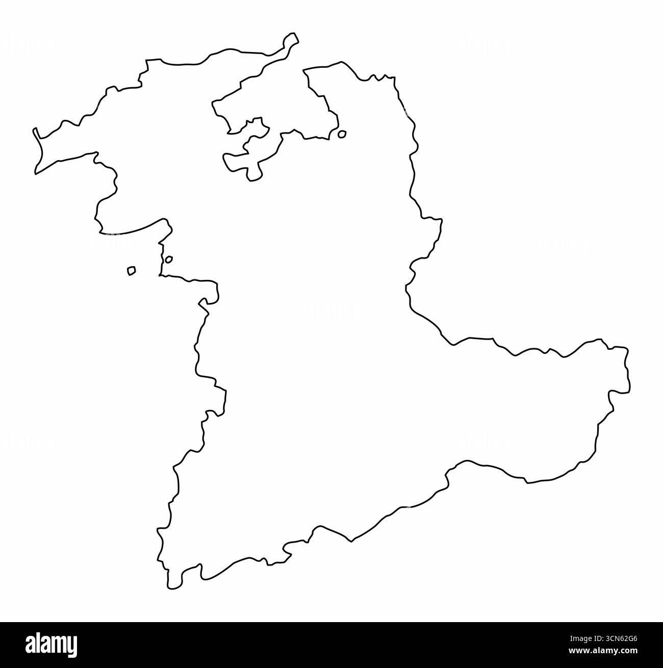 Berne Canton carte de contour isolé sur fond blanc, Suisse Illustration de Vecteur