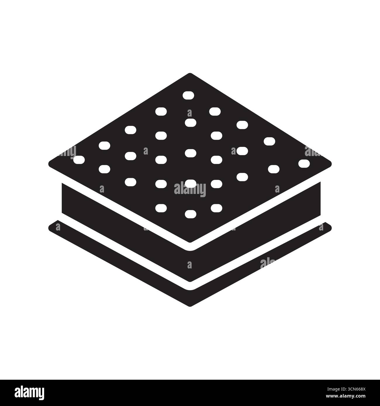 Icône plate de couleur sandwich de crème glacée pour les projets numériques et d'impression. Icônes nettes minimales pour les applications et les sites Web. Icônes simples modernes pour UI UX et marque Illustration de Vecteur