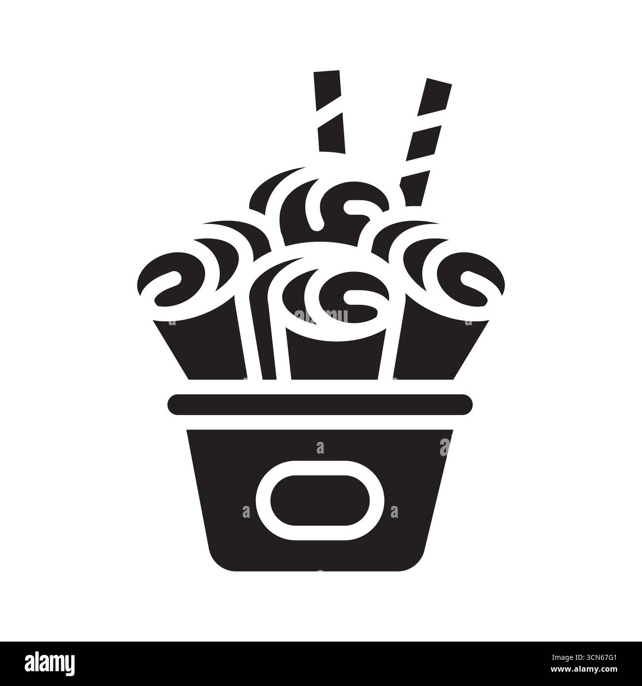 icône plate de couleur de crème glacée roulée pour les projets numériques et d'impression. Icônes nettes minimales pour les applications et les sites Web. Icônes simples modernes pour UI UX et brandin Illustration de Vecteur