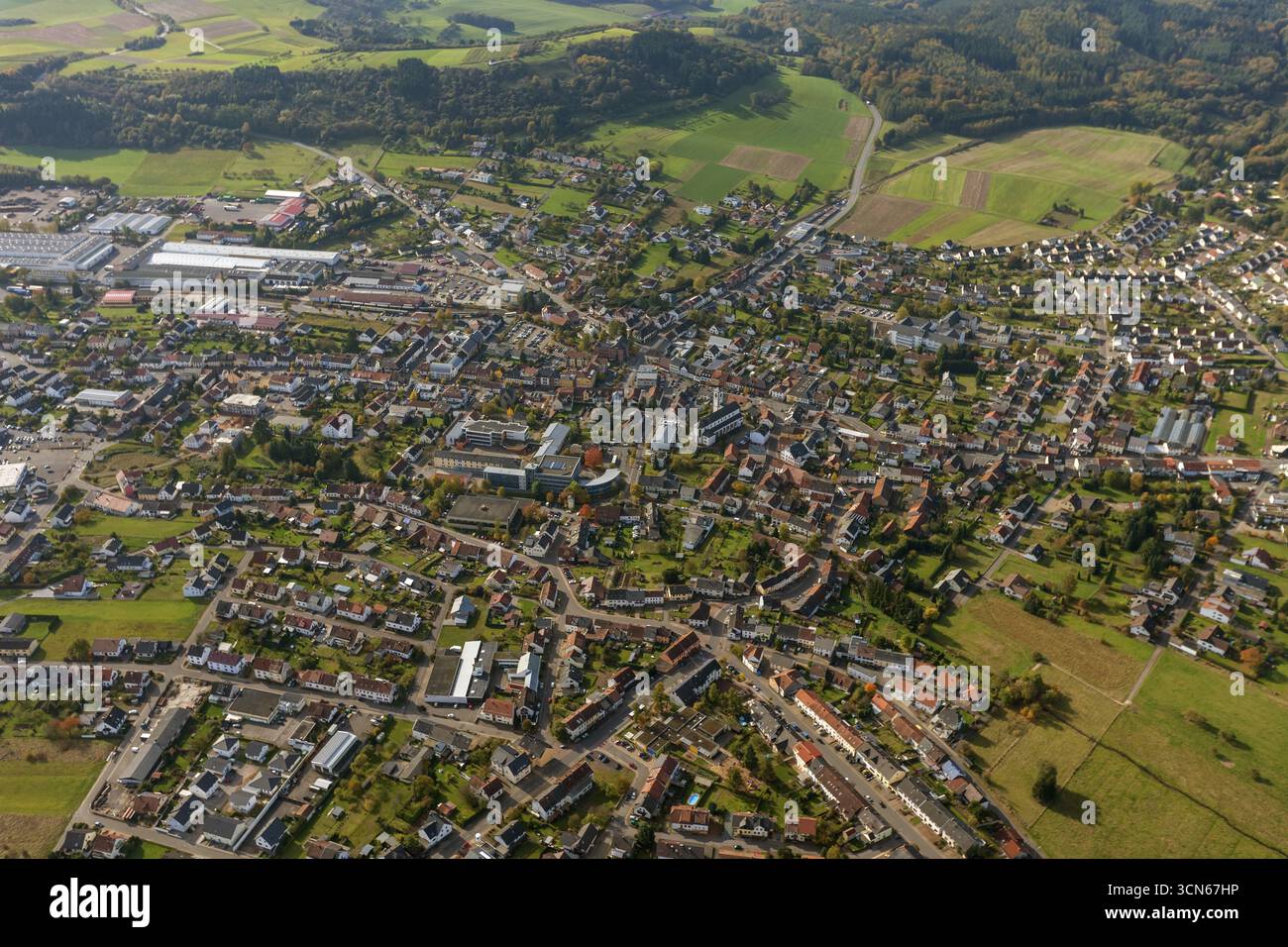 Photo aérienne, Losheim am See, Sarre, Rhénanie-Palatinat, Allemagne, Europe, Greimerath, vue plongeante, vue aérienne, photographie aérienne, ph aérien Banque D'Images