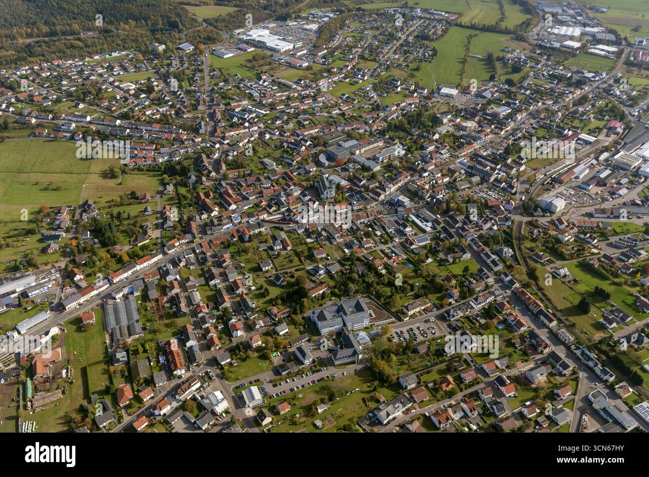 Photo aérienne, Losheim am See, Sarre, Rhénanie-Palatinat, Allemagne, Europe, Greimerath, vue plongeante, vue aérienne, photographie aérienne, ph aérien Banque D'Images