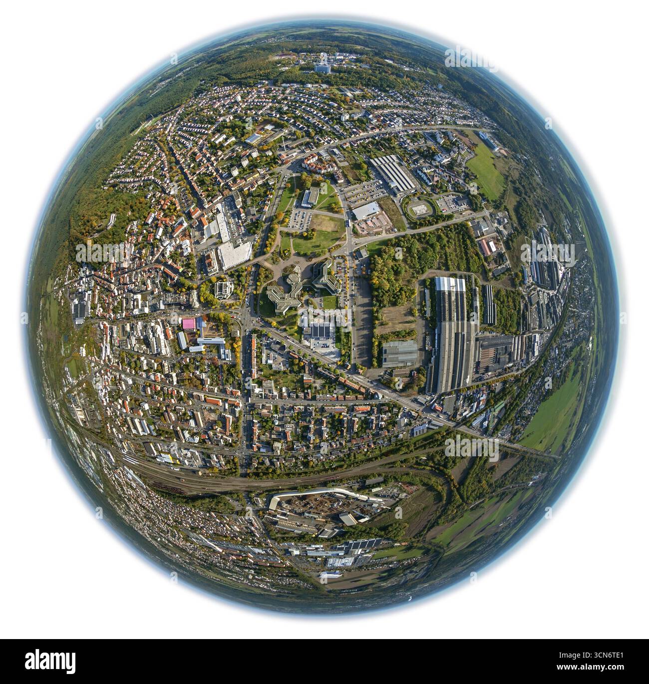 Photo aérienne, Homburg, Schlossberg-Hotel Homburg OHG, Sarre, Allemagne, Europe, vue d'oiseau, photographie aérienne, photographie aérienne, aperçu, bi Banque D'Images