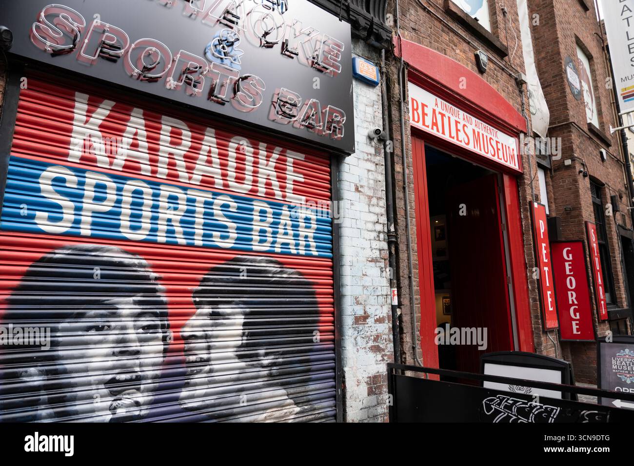 The Beatles Karaoke Sports Bar sur Mathew St, Liverpool, Royaume-Uni Banque D'Images