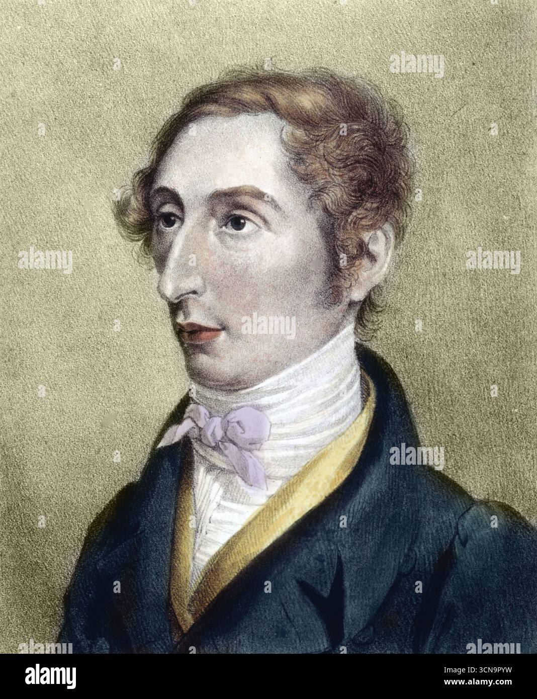 Portrait de Carl Maria Friedrich Ernst von Weber (1786-1826) - compositeur et pianiste allemand Banque D'Images