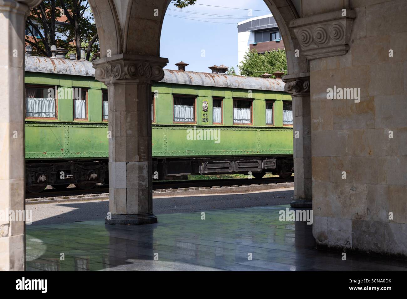 Gori, Géorgie. 9 septembre 2025. Le wagon personnel de Joseph Staline. Un chariot Pullman revêtu de blindage utilisé à partir de 1941 pour assister au Yalta an Banque D'Images
