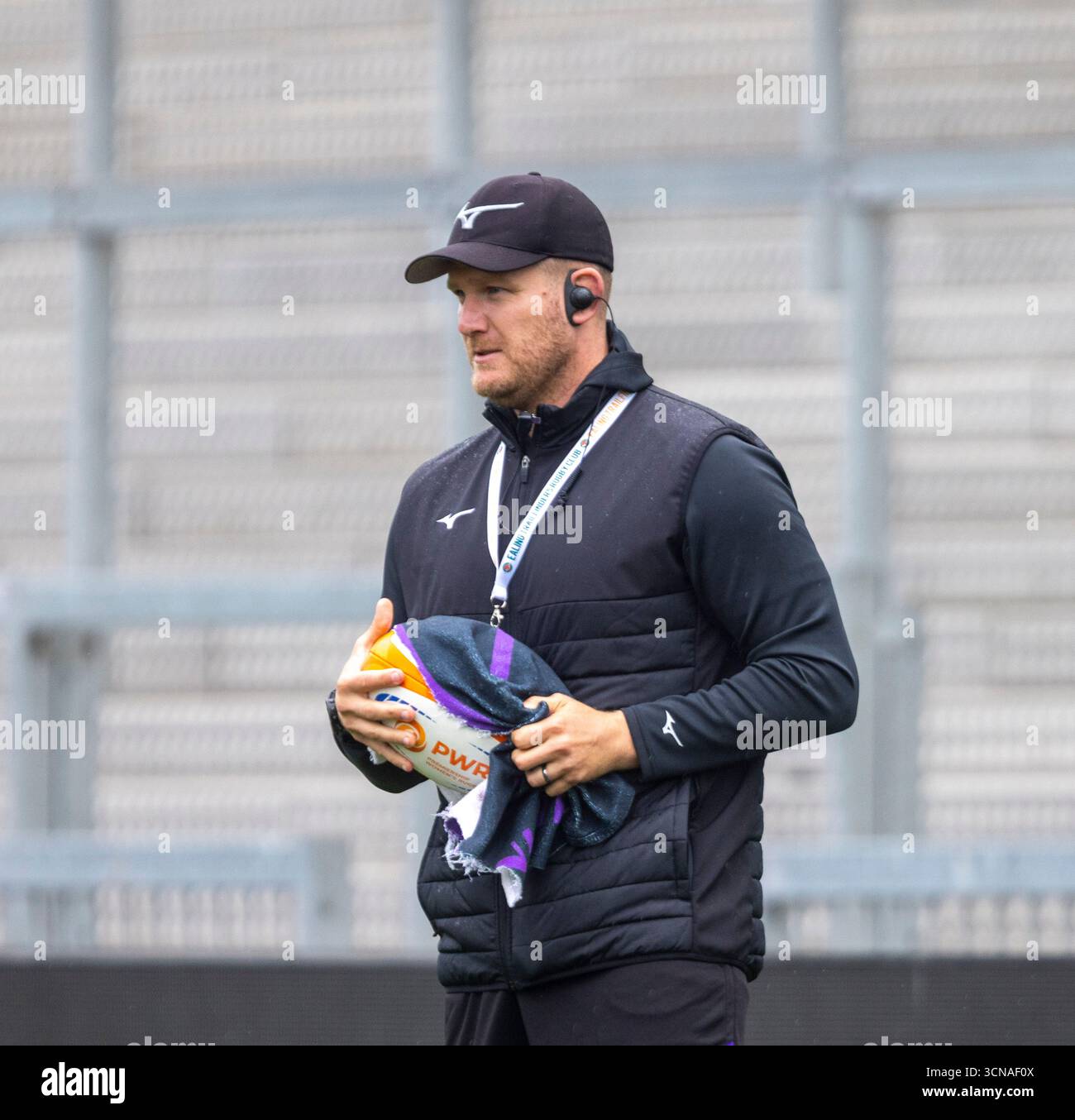 Exeter, Royaume-Uni. 20 septembre 2025. Trailfinders entraîneur principal Barney Maddison Exeter Chiefs Women v Trailfinders Women PWR CUP Sandy Park Exeter Saturday20, septembre, 2025 Sandy Park, Copyright Credit : Martin Edwards/Alamy Live News Banque D'Images