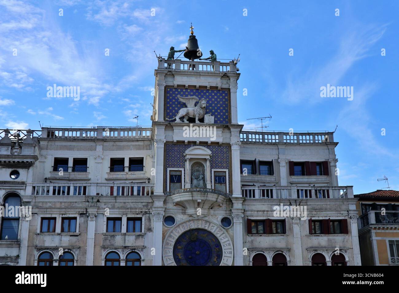 St Marc's Clocktower à Venise, Italie Banque D'Images