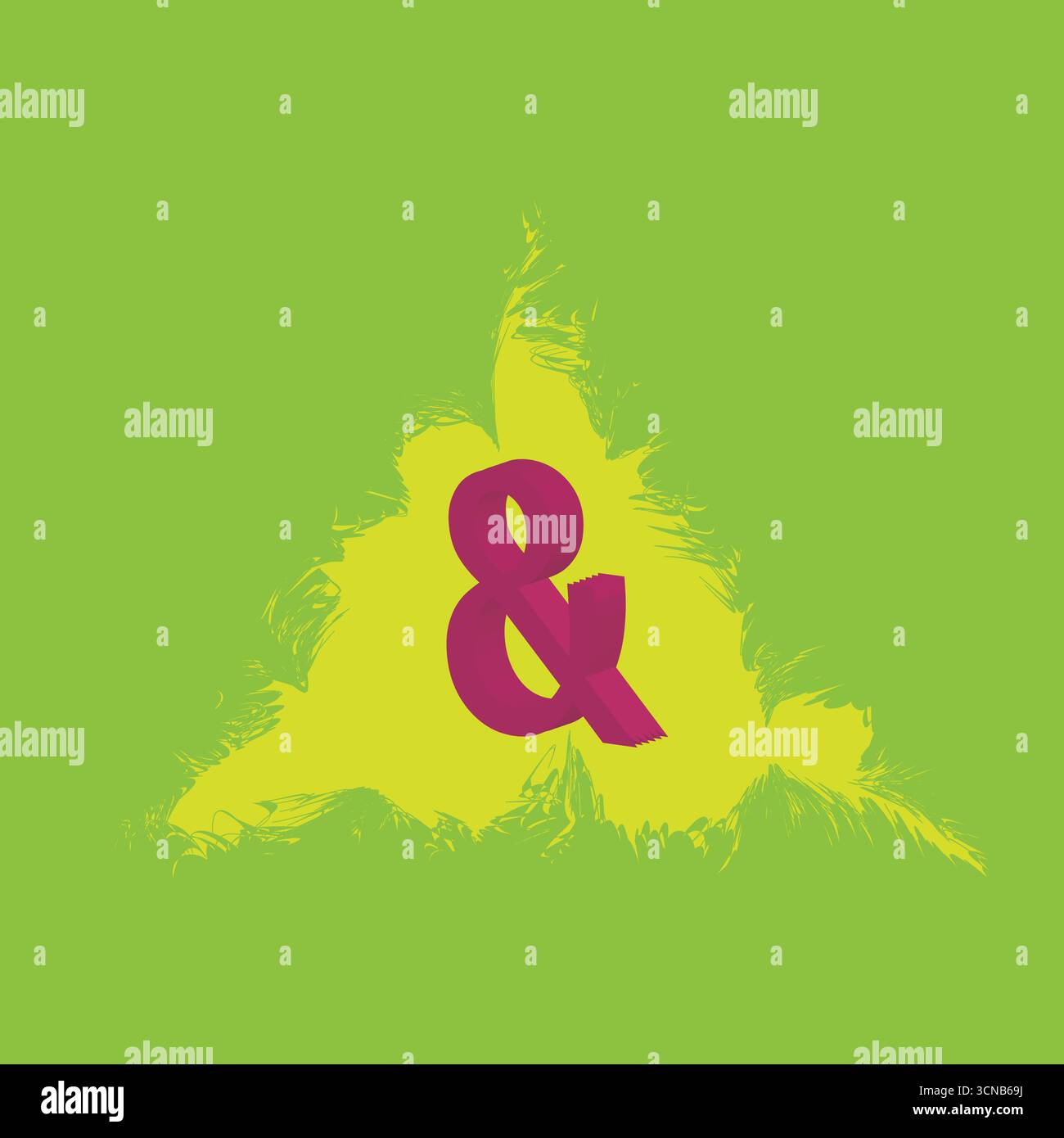 Un symbole d'esperluette bleu éclatant, grand et éclatant rendu avec une finition lisse et brillante et des courbes élégantes. Illustration de Vecteur