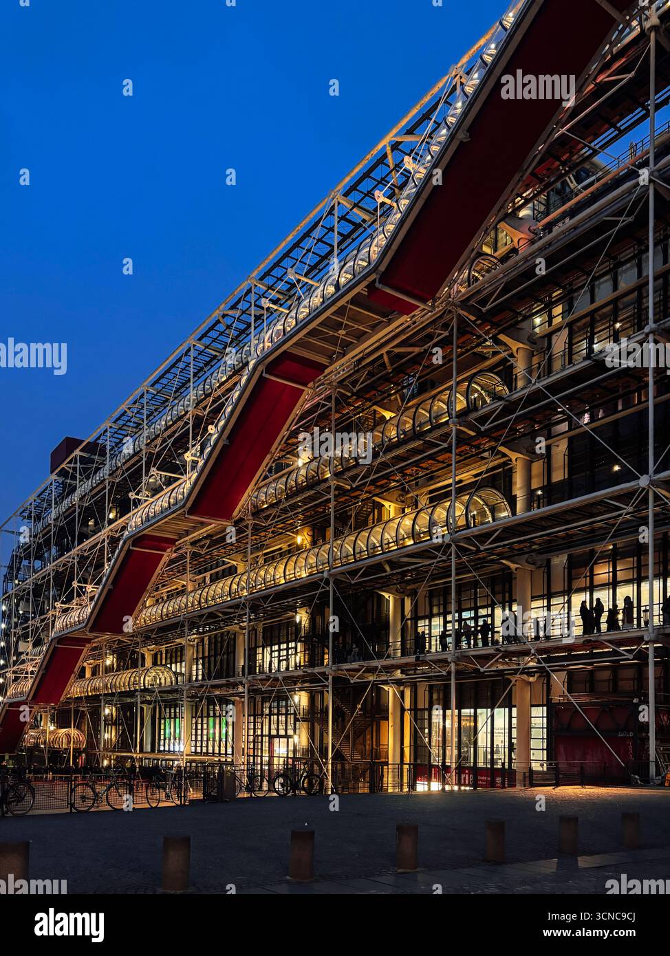 Centre Pompidou, dans le quartier Beaubourg à Paris, France Banque D'Images