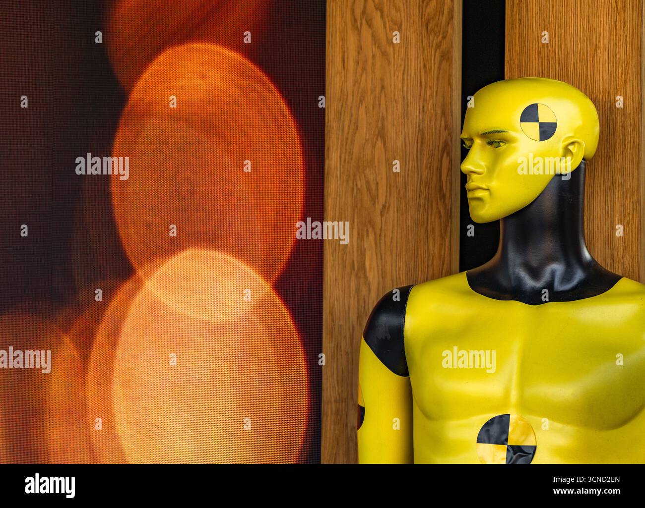 Mannequin Crash test, tête de mannequin, imitation humaine, robot, intelligence artificielle Banque D'Images