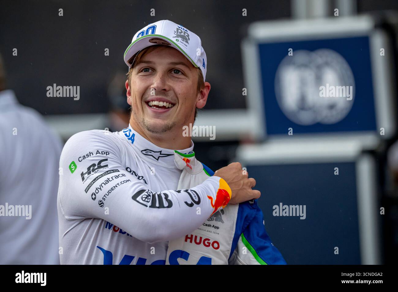 Bakou, Azerbaïdjan, 20 septembre 2025, Liam Lawson, de Nouvelle-Zélande, concourt pour Racing Bulls. Qualification pour le Grand Prix d'Azerbaïdjan 2025, qui se déroule à Bakou, Azerbaïdjan. Crédit : Michael Potts/Alamy Live News Banque D'Images