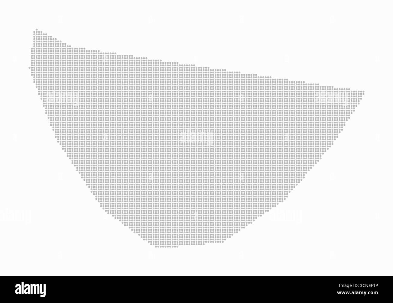 Carte en pointillés de Saint-Barthélemy. Carte de style numérique du pays sur fond blanc. Forme de Saint-Barthélemy avec des points circulaires. Style de points colorés. Illustration de Vecteur