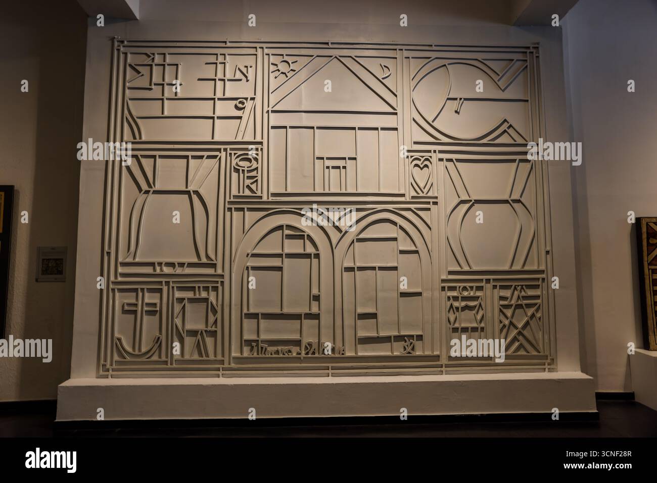 Peinture de Joaquín Torres García, artiste moderne le plus influent d’Uruguay, exposée au Museo Torres García de Ciudad Vieja. Banque D'Images
