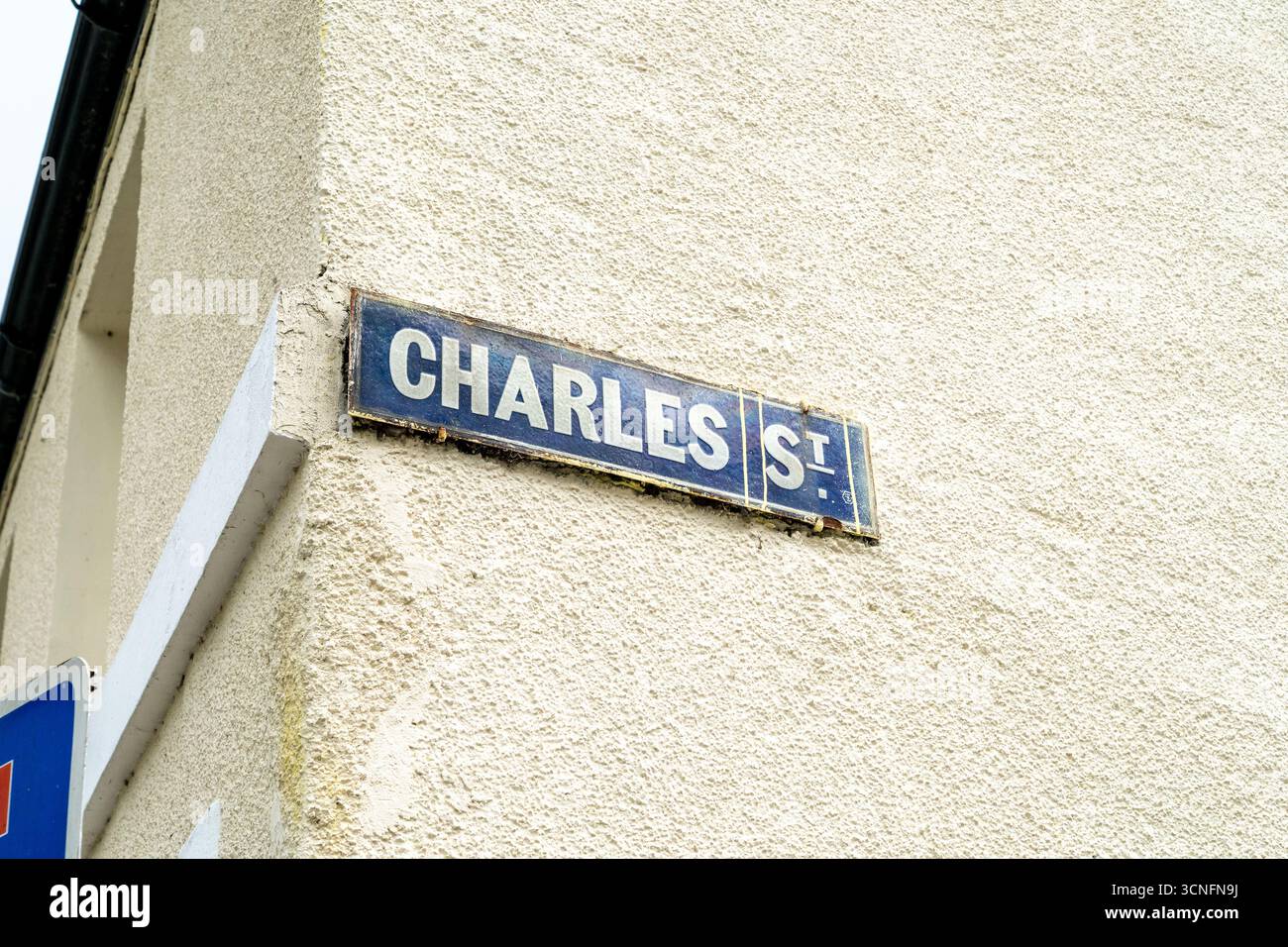Panneau de nom de rue métallique Charles Street Banque D'Images