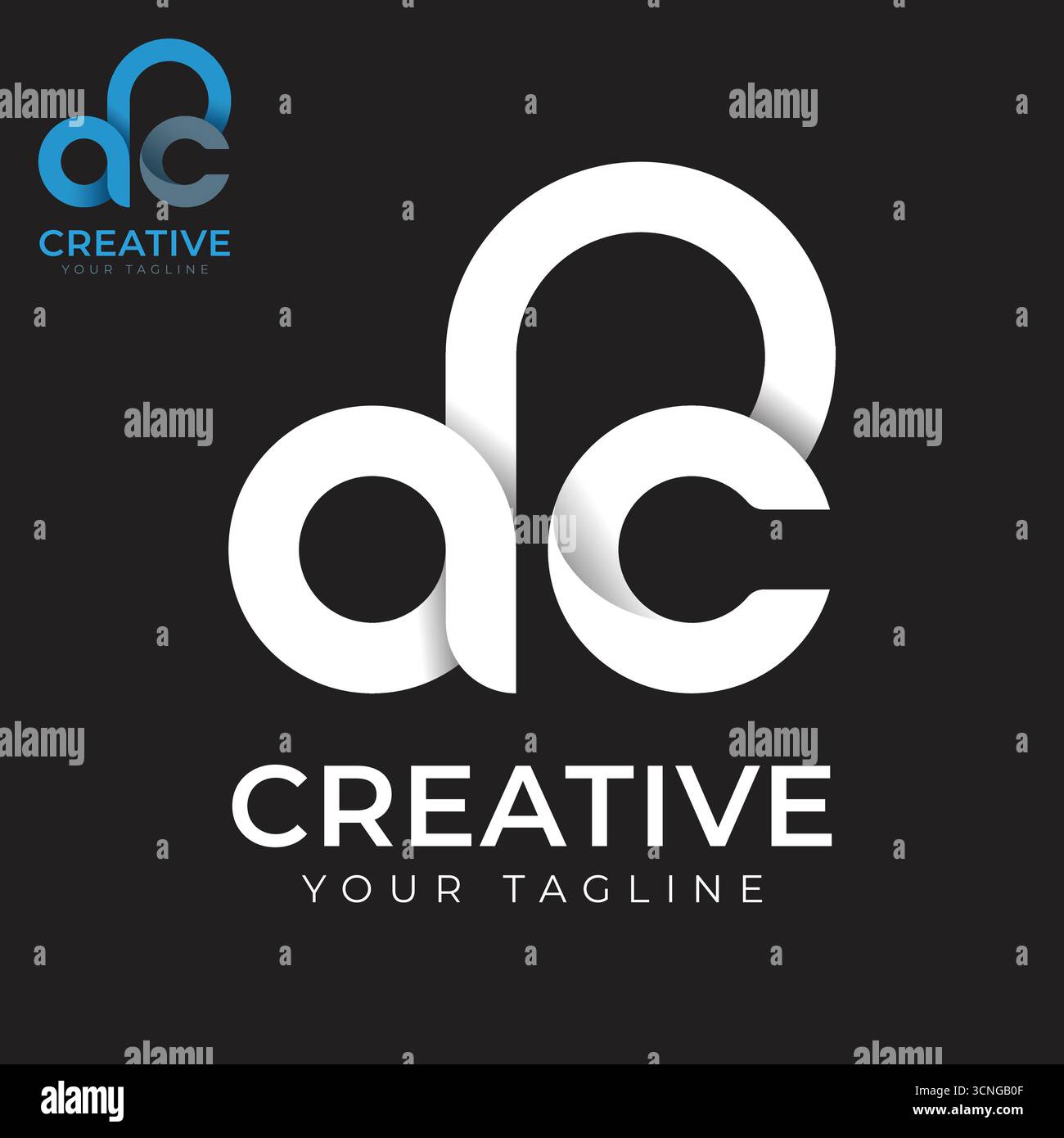 Lettre AC logo, modèle de conception vectorielle Illustration de Vecteur