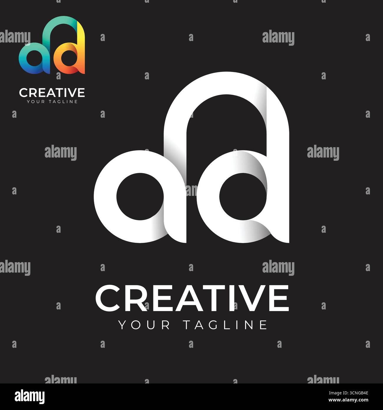 Logo d'annonce de lettre, modèle de conception de vecteur Illustration de Vecteur