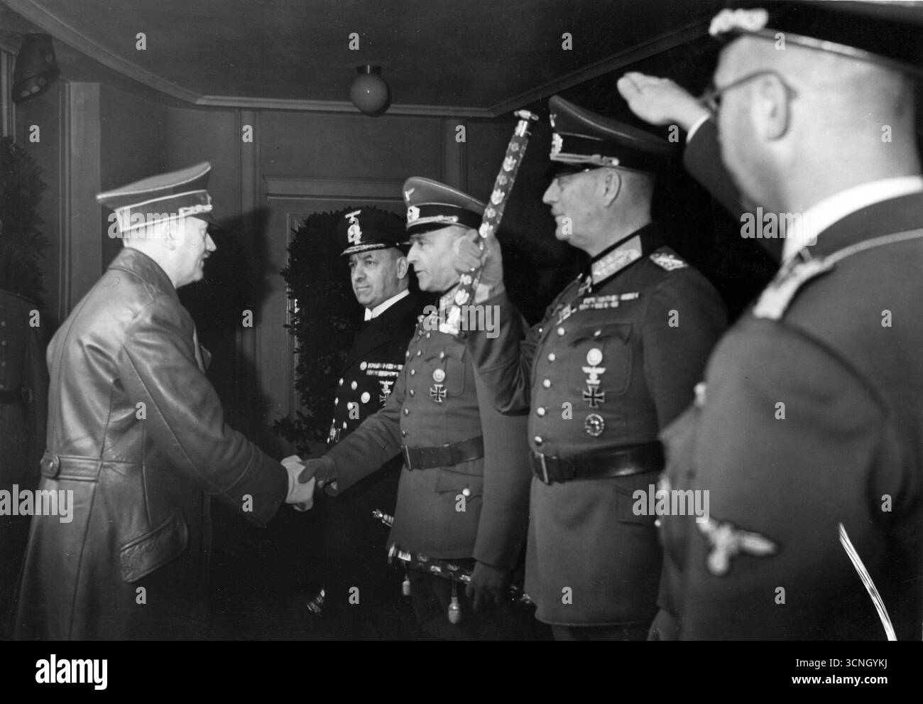 Seconde Guerre mondiale – Berlin. Adolf Hitler rencontre les cadets au Palais des Sports. 1941 Banque D'Images