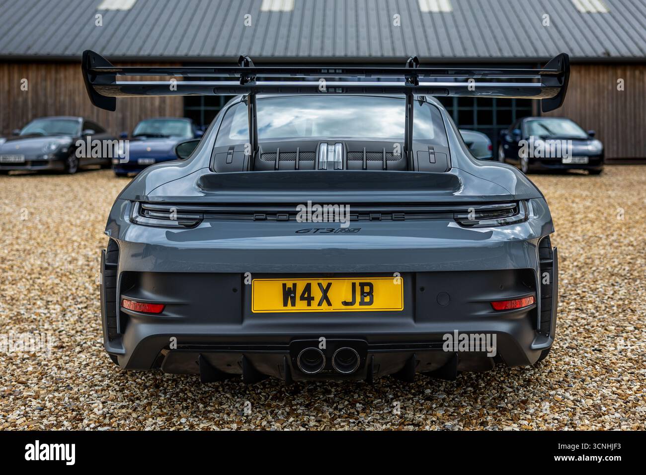 Porsche 911 GT3 RS 2024, exposée lors de l'événement Niners concept qui s'est tenu à Boxengasse le 20 septembre 2025. Banque D'Images