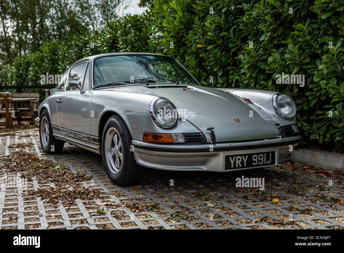 Porsche 911 1970, exposée lors de l’événement Niners concept qui s’est tenu à Boxengasse le 20 septembre 2025. Banque D'Images