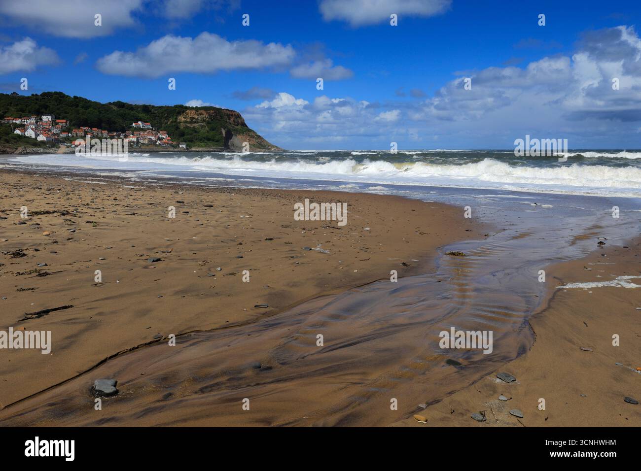 Vue sur la baie de Runswick, village de Runswick, côte du Yorkshire du Nord, Angleterre, Royaume-Uni Banque D'Images