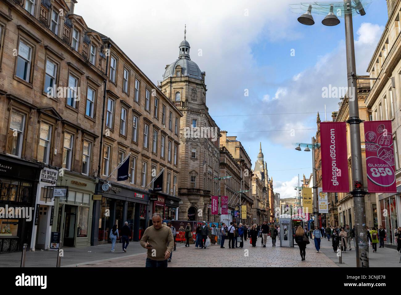 Buchanan Street dans le centre de Glasgow Banque D'Images