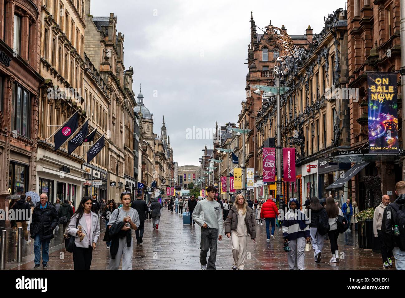 Buchanan Street, dans le centre-ville de Glasgow Banque D'Images
