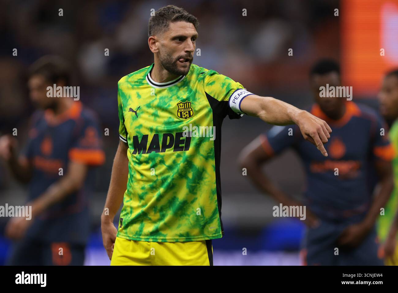 Milan, Italie. 21 septembre 2025. Domenico Berardi de l'US Sassuolo réagit lors du match Internazionale vs US Sassuolo Serie A à Giuseppe Meazza, Milan. Le crédit photo devrait se lire : Jonathan Moscrop/Sportimage crédit : Sportimage Ltd/Alamy Live News Banque D'Images