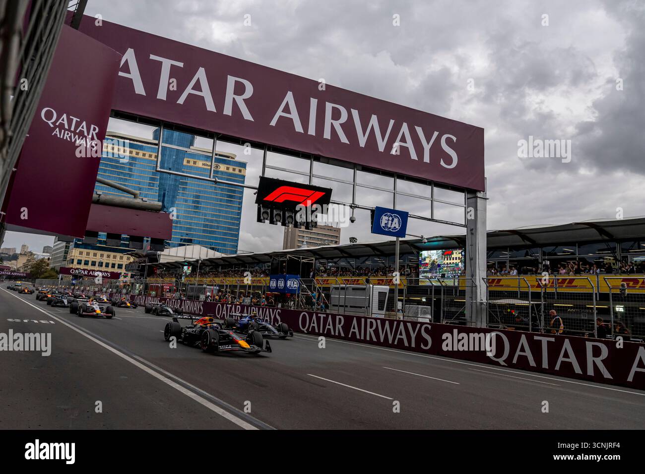 Bakou, Azerbaïdjan, 21 septembre 2025, Max Verstappen, des pays-Bas, concourt pour Red Bull Racing. La journée du Grand Prix d'Azerbaïdjan 2025, qui a lieu à Bakou, Azerbaïdjan. Crédit : Michael Potts/Alamy Live News Banque D'Images