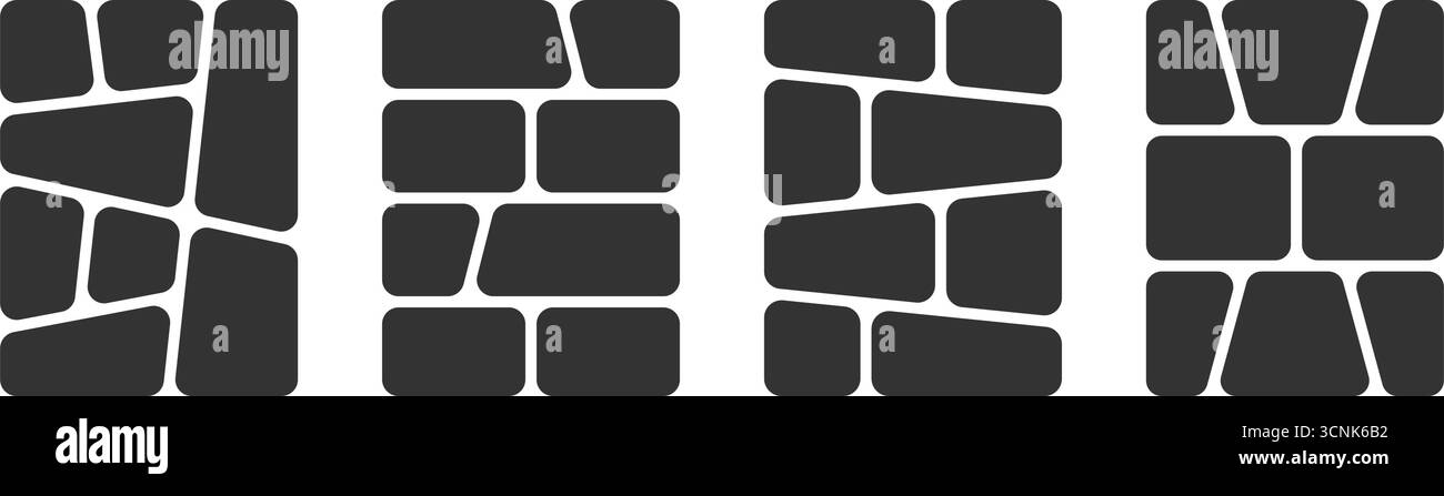 Ensemble de maquettes de bande dessinée. Panneaux d'anime isolés sur fond blanc. Grilles pour storyboard ou collage de photos. Convient pour magazine, bannière, affiche ou carnet de croquis. Illustration graphique vectorielle. Illustration de Vecteur