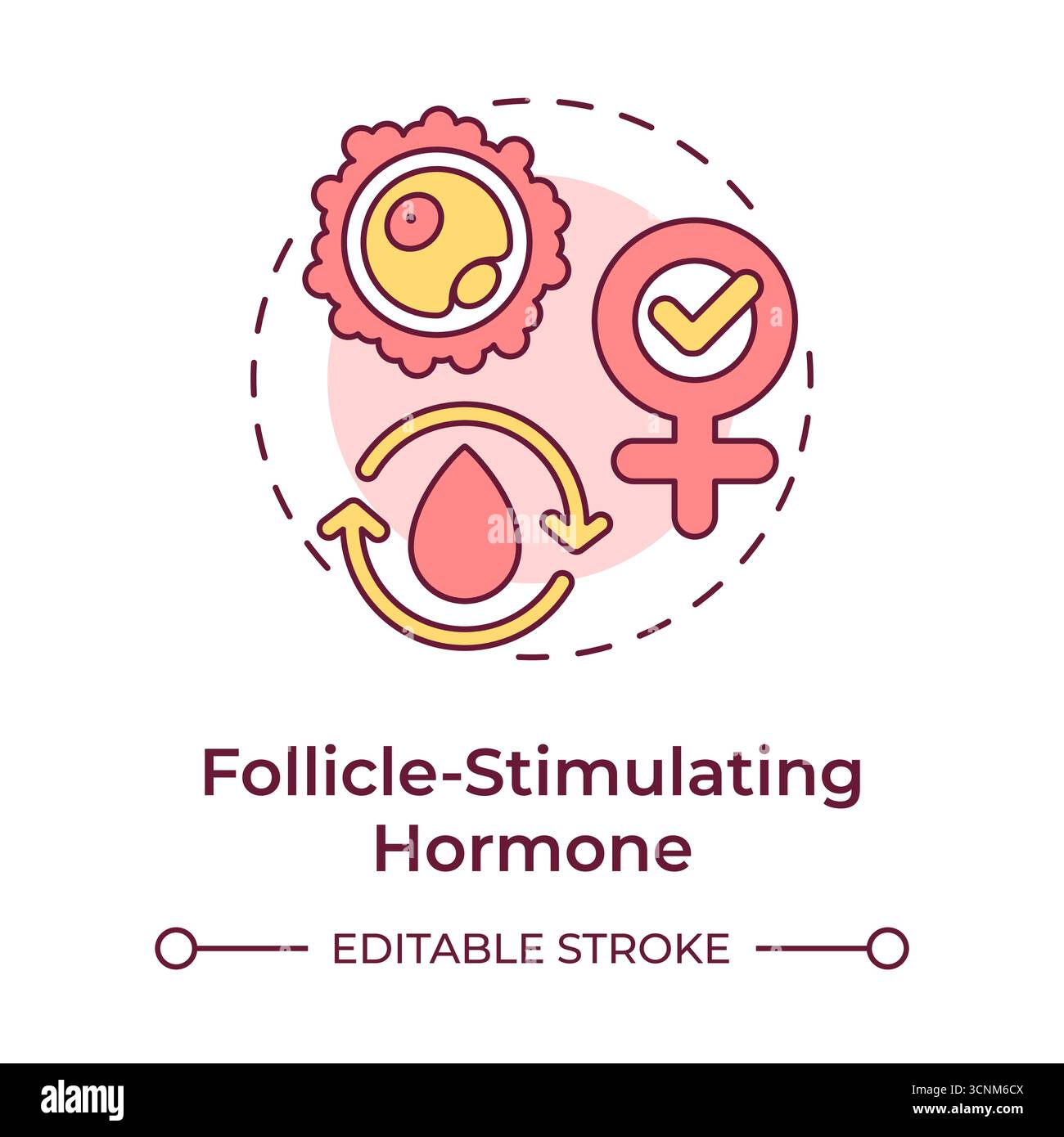 Icône de concept multi-couleur d'hormone folliculo-stimulante Illustration de Vecteur