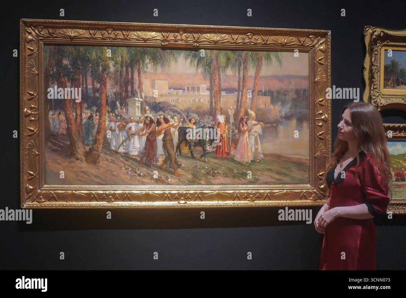 Frederick Arthur Bridgman (américain, 1847-1928) une procession égyptienne avec une estimation : £40 000 - £60,00à offrir à Bonhams Londres Banque D'Images