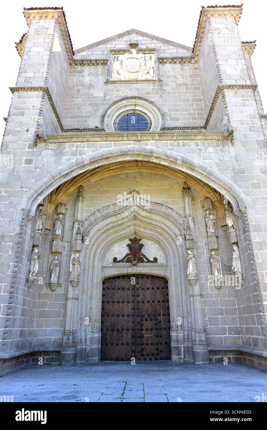 Ville de Ávila, patrimoine mondial de l'UNESCO. Real Monasterio de Santo Tomás (gothique, 1482-1493). Castilla y León, Espagne. Banque D'Images