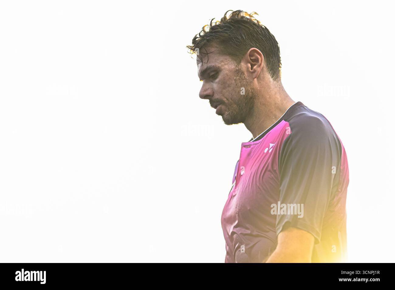 Paris, France. 19 septembre 2025. Stanislas Stan Wawrinka lors du tournoi ATP de tennis Challenger de Saint-Tropez le 19 septembre 2025 à Saint-Tropez. Crédit : Victor Joly/Alamy Live News Banque D'Images