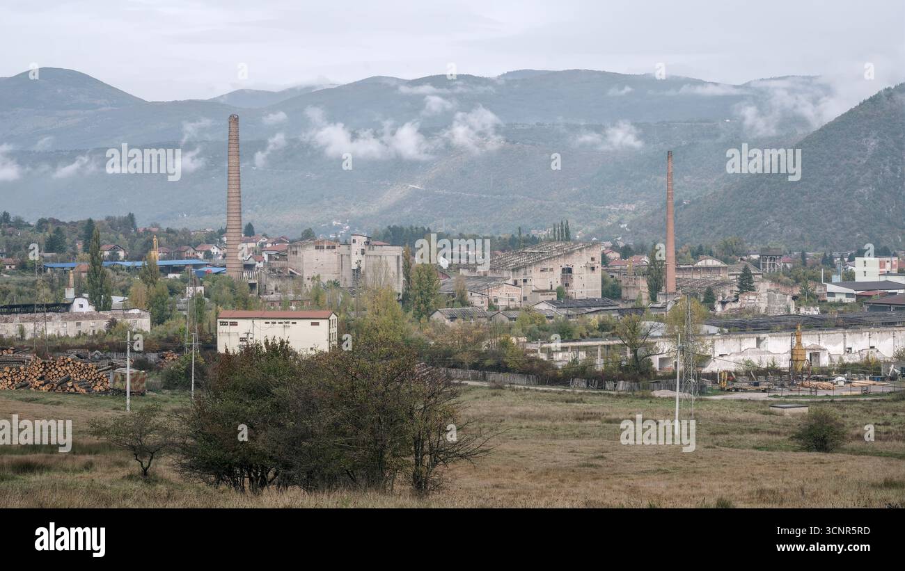 Bosnie-Herzégovine, Drvar (Mun.), Drvar (Titov Drvar) : vue panoramique Banque D'Images