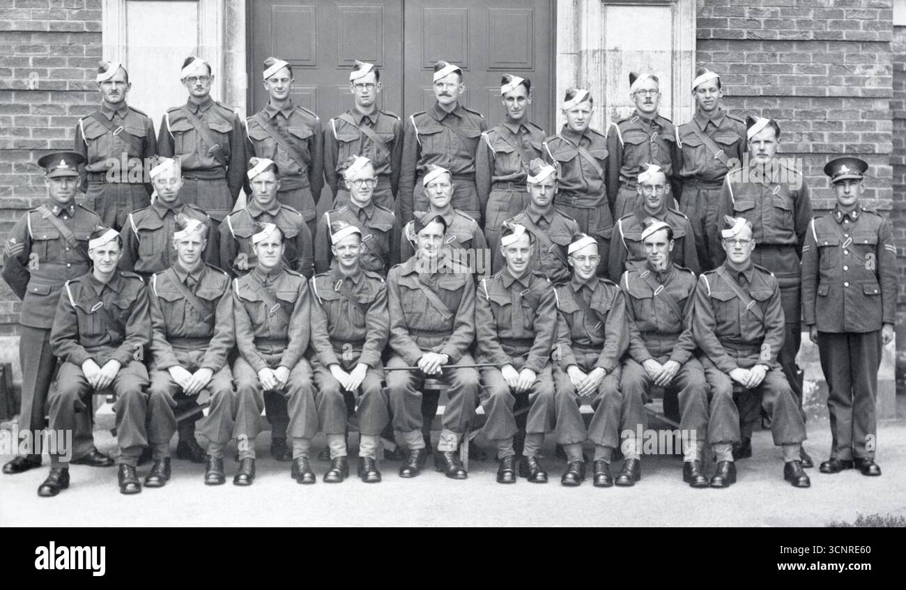 Les cadets officiers de la Royal Artillery pendant la seconde Guerre mondiale. Banque D'Images