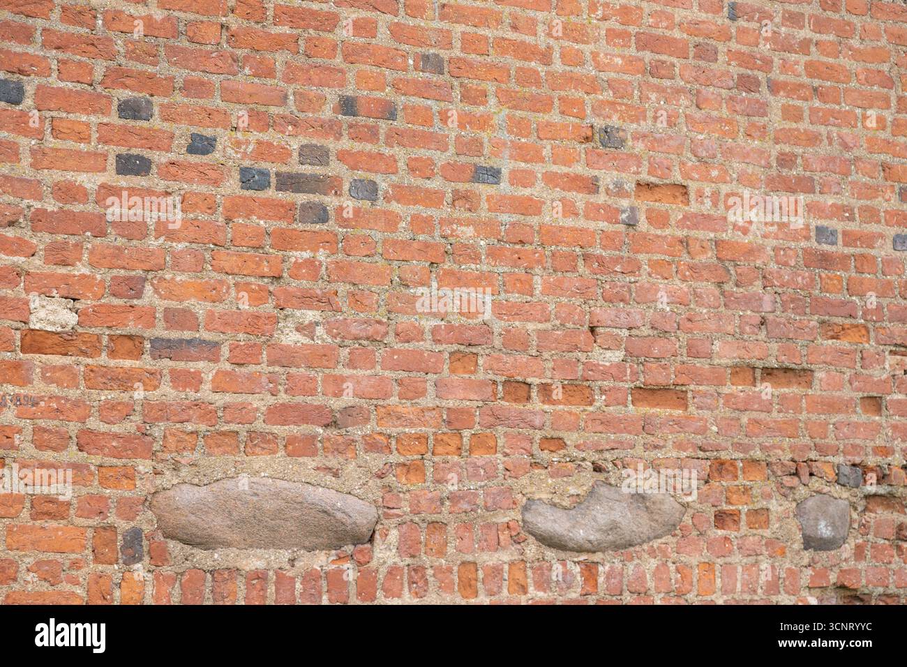 mur de briques rouges. Banque D'Images