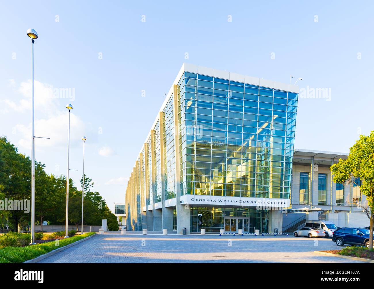 Atlanta, GA - 16 juillet 2025 : Georgia World Congress Center dans le centre-ville d'Atlanta, GA Banque D'Images
