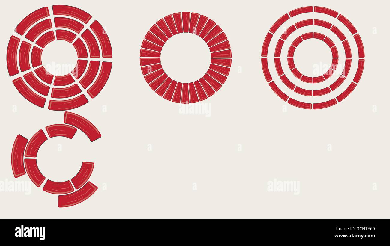 Illustration de fond de mur de briques en forme de cercle Illustration de Vecteur