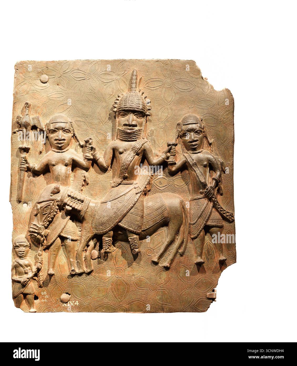 Sculpture en bronze et en laiton du XVIe siècle du Bénin, Nigeria. Banque D'Images