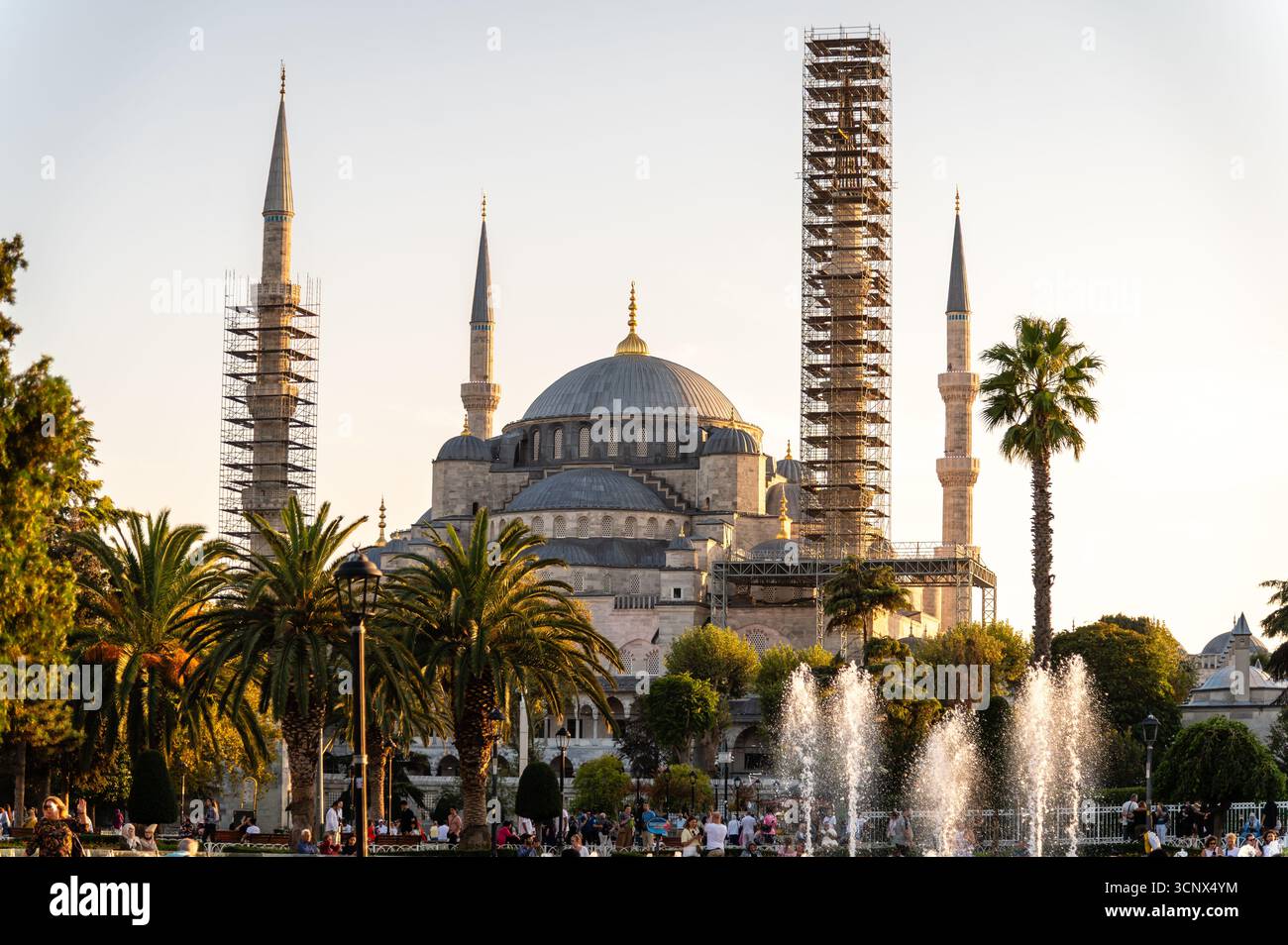 La Mosquée bleue, officiellement la Mosquée du Sultan Ahmed, Istanbul, Turkiye Banque D'Images