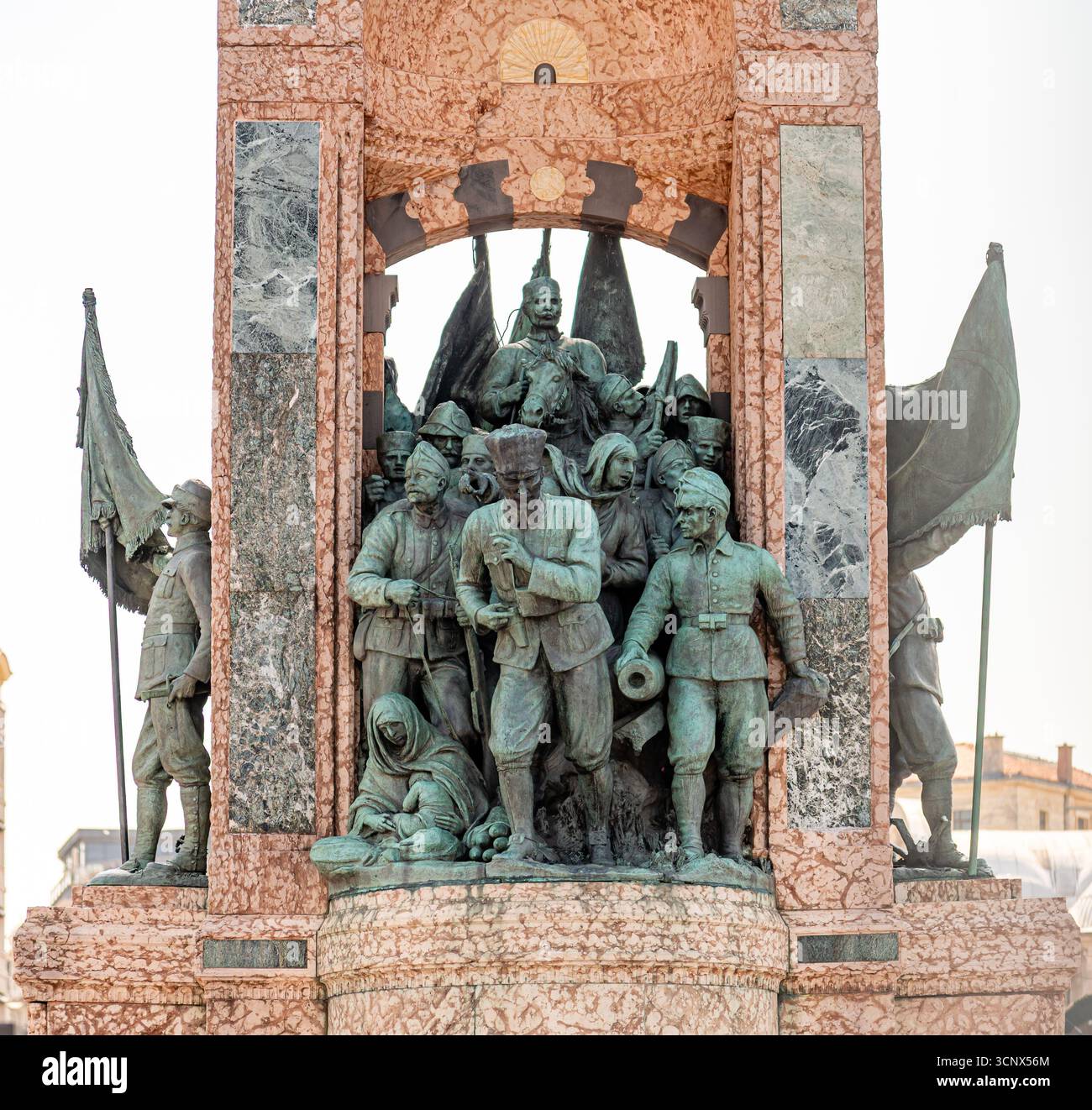 Monument de la République, place Taksim, Istanbul, Turkiye Banque D'Images