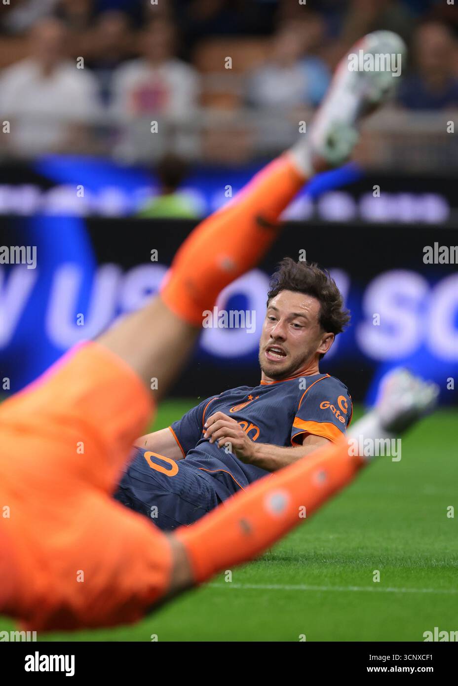 Milan, Italie. 21 septembre 2025. Carlos Augusto du FC Internazionale lors du match Internazionale vs US Sassuolo Serie A à Giuseppe Meazza, Milan. Le crédit photo devrait se lire : Jonathan Moscrop/Sportimage crédit : Sportimage Ltd/Alamy Live News Banque D'Images