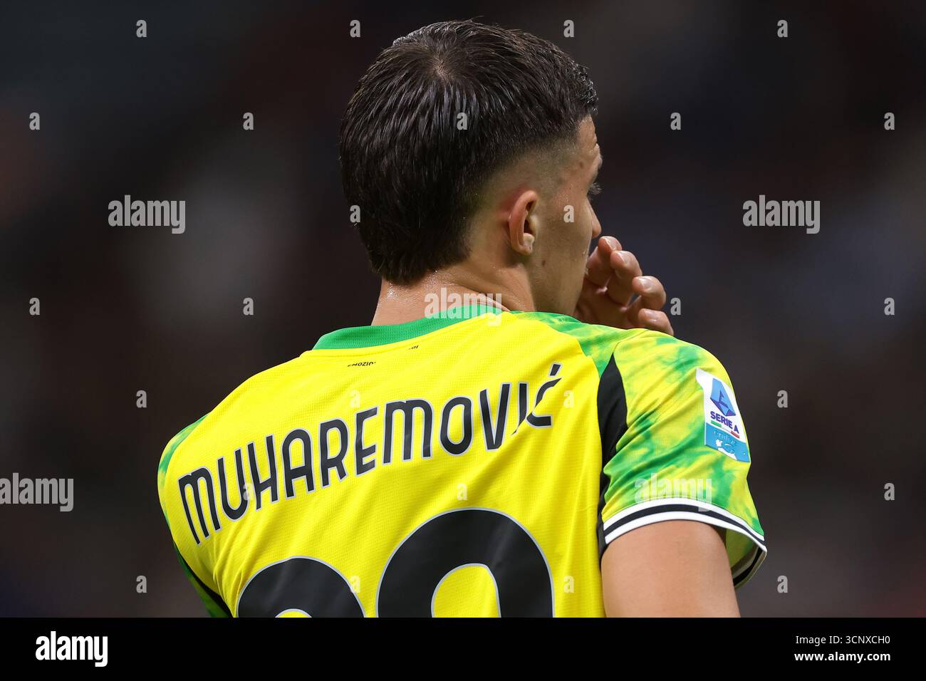 Milan, Italie. 21 septembre 2025. Tarik Muharemovic de l'US Sassuolo lors du match Internazionale vs US Sassuolo Serie A à Giuseppe Meazza, Milan. Le crédit photo devrait se lire : Jonathan Moscrop/Sportimage crédit : Sportimage Ltd/Alamy Live News Banque D'Images