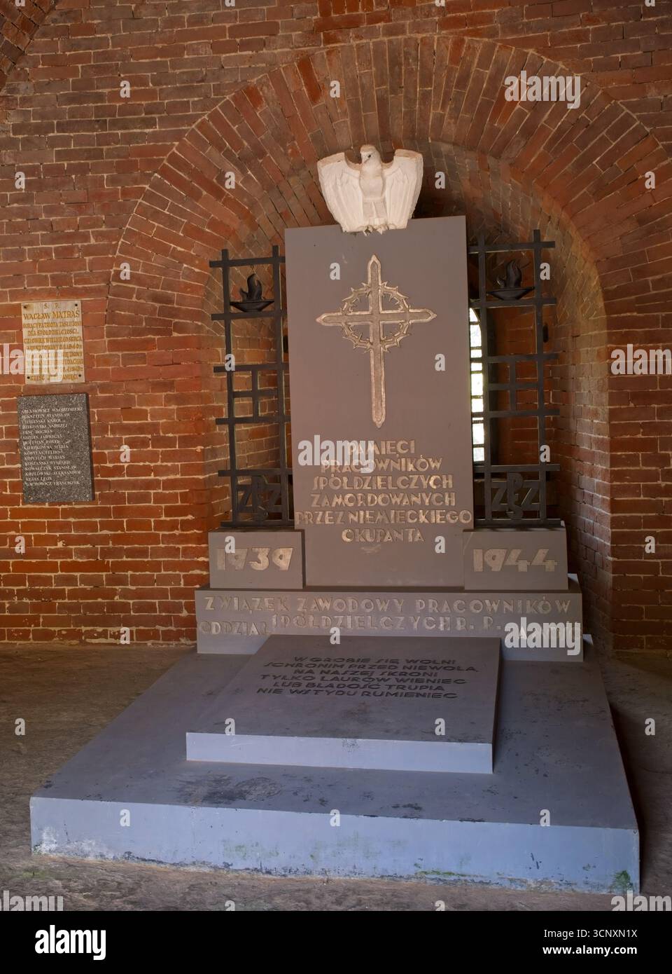 Zamosc, Pologne - 08 septembre 2025 : Fort Zamojska a servi de prison à la Gestapo pendant la seconde Guerre mondiale. Des exécutions de masse ont pris ici et plus de 8000 personnes sont mortes Banque D'Images