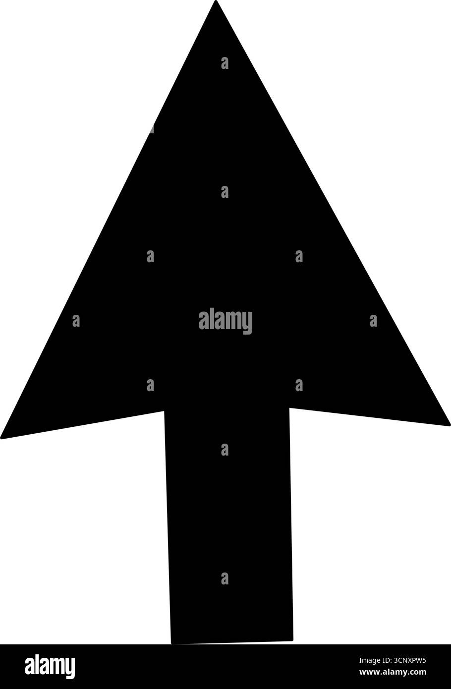 Icône noire du curseur de la souris d'ordinateur pointant. Symbole de flèche de pointeur simple Illustration de Vecteur