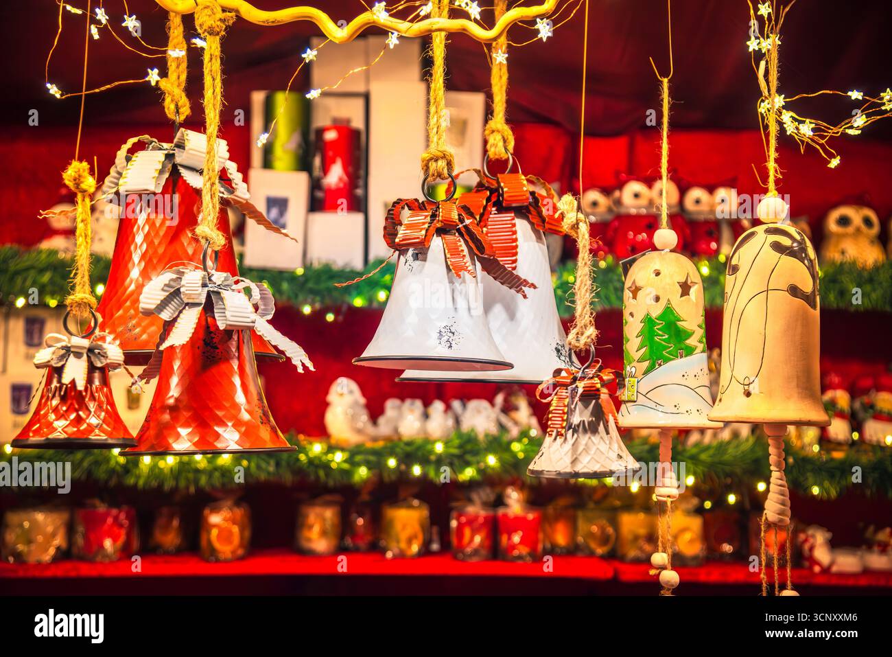 Bamberg, Allemagne. Weihnachtsmarkt dans l'une des plus belles petites villes de la région de haute-Franconie, Bavière. Banque D'Images