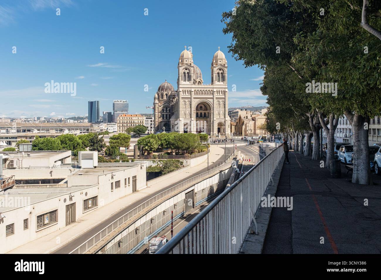 Cathédrale la Major ou Cathédrale de Marseille au panier, Marseille, Bouches du Rhône, France. Banque D'Images