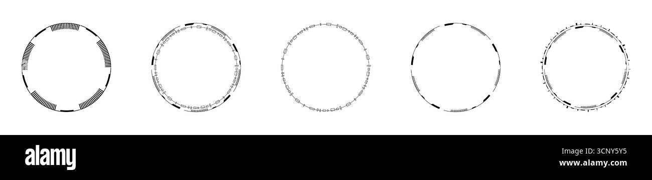 Cadres circulaires futuristes pour concepts de design et innovations Illustration de Vecteur
