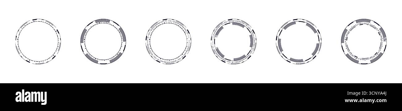 Conception futuriste de cadres circulaires pour les projets modernes Illustration de Vecteur