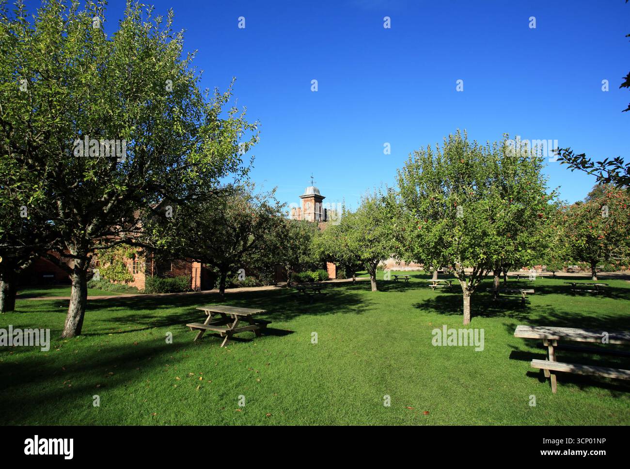 Café extérieur salon à Dudmaston hall, Quatt, Bridgnorth, Shropshire, Royaume-Uni. Banque D'Images